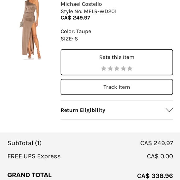 Revolve One Shoulder Dress (brand new) - Picture 4 of 5